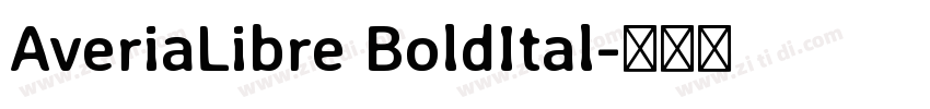 AveriaLibre BoldItal字体转换
